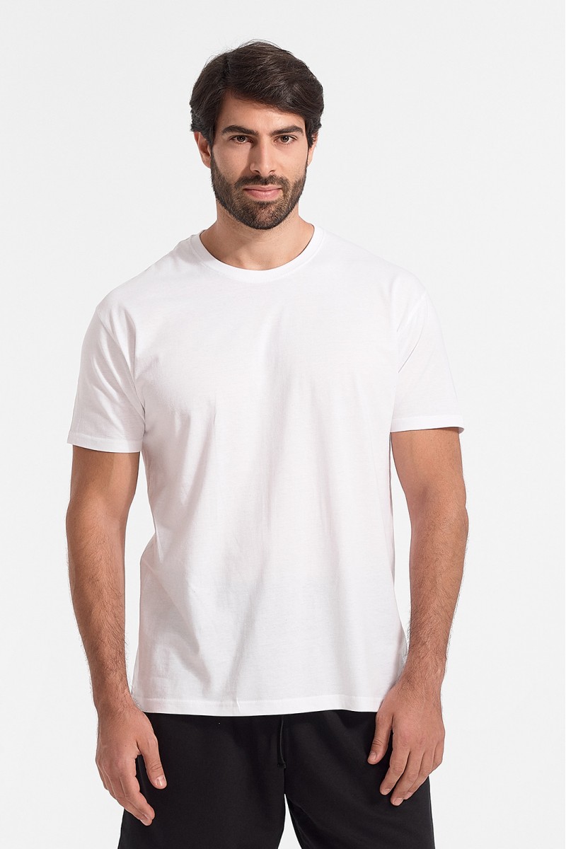 Μονόχρωμα T-Shirts JHK 3 PACK Μπλε Γκρι Λευκό