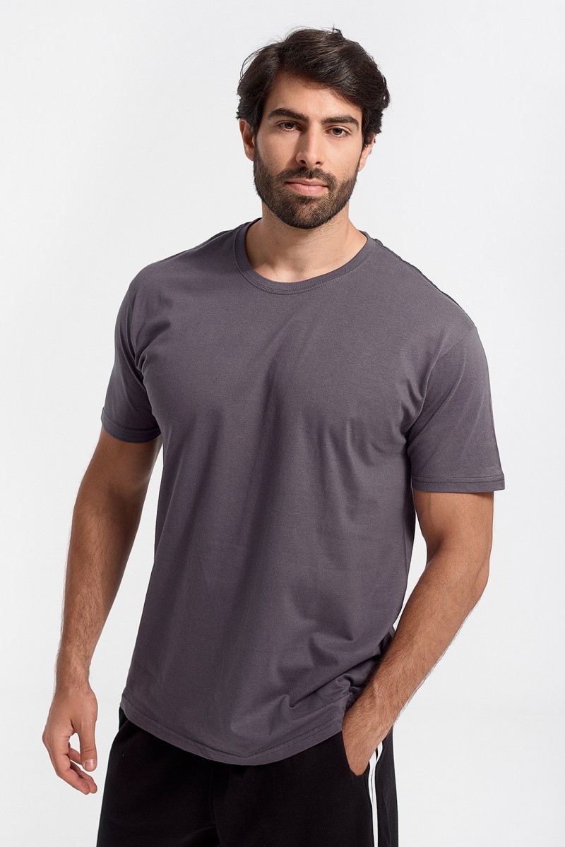 Κοντομάνικη μπλούζα JHK T-SHIRTS ΑΝΘΡΑΚΙ
