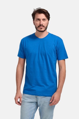Κοντομάνικη μπλούζα JHK T-SHIRTS ΜΠΛΕ ΡΟΥΑ