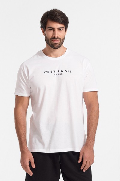 Ανδρικό T-Shirt JHK PARIS WHITE