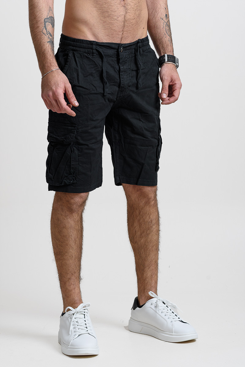 ΒΕΡΜΟΥΔΑ CARGO ΜΕ ΛΑΣΤΙΧΟ JUST REBEL JR1119-9 ΜΑΥΡΟ ΒΕΡΜΟΥΔΑ CARGO ΜΕ ΛΑΣΤΙΧΟ JUST REBEL JR1119-9 ΜΑΥΡΟ