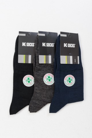 Μάλλινες κάλτσες Χωρίς Λάστιχο K-SOCKS 3 PACK 4601 
