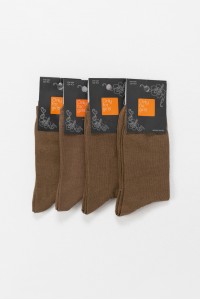 Γυναικείες κάλτσες K Socks Καφέ 4 Pack