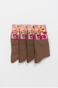 Γυναικείες κάλτσες K Socks Σοκολά 4 Pack