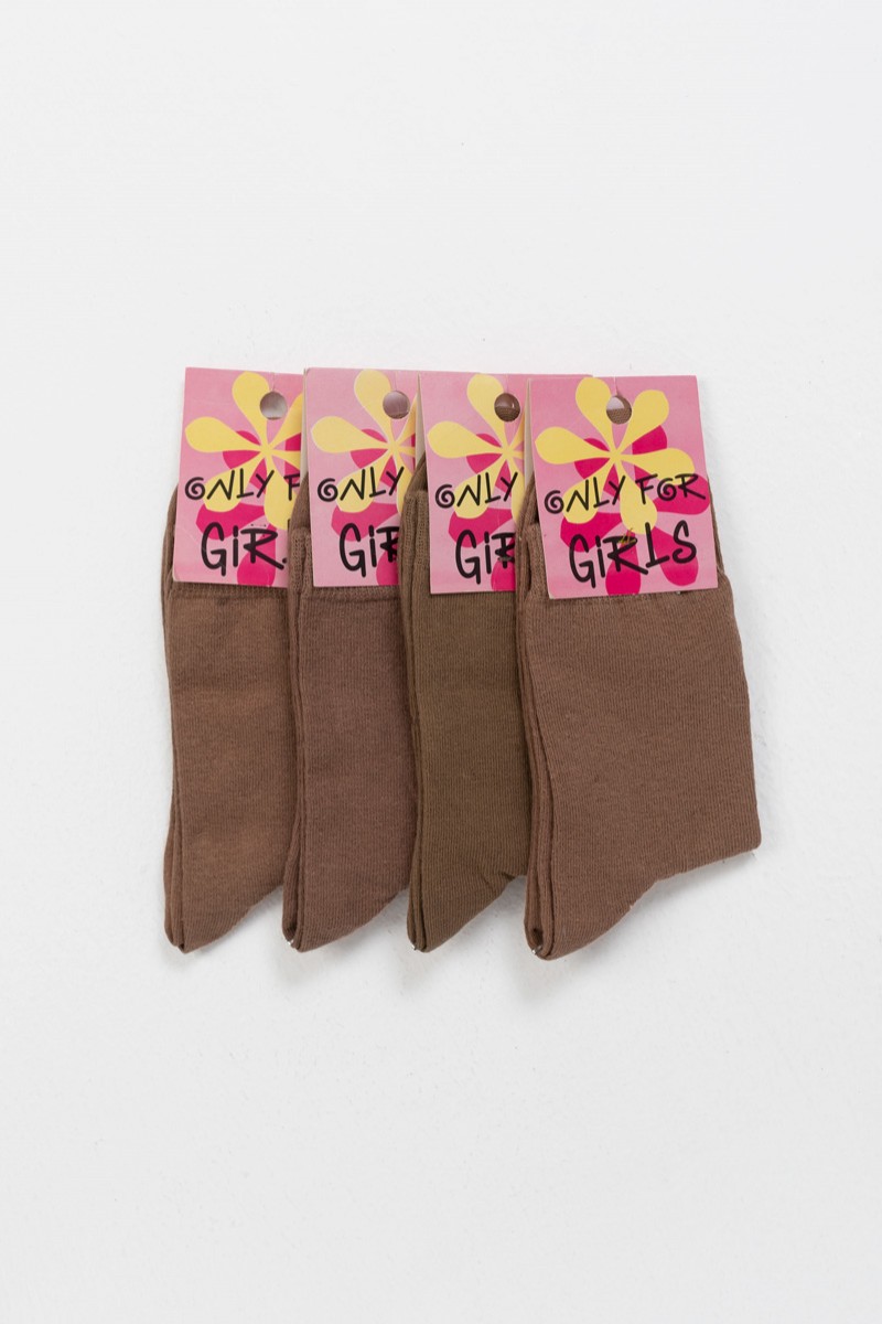 Γυναικείες κάλτσες K Socks Σοκολά 4 Pack