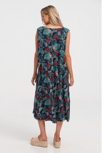MAXI Αμάνικο φόρεμα KOYOTE Εμπριμέ 6041 BIG SIZE 2 MAXI Αμάνικο φόρεμα KOYOTE Εμπριμέ 6041 BIG SIZE 2