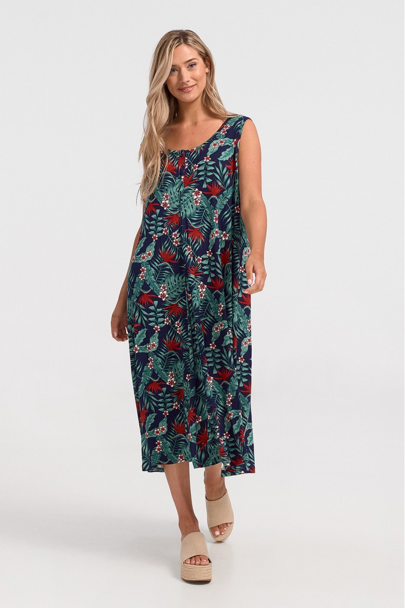 MAXI Αμάνικο φόρεμα KOYOTE Εμπριμέ 6041 BIG SIZE 2 MAXI Αμάνικο φόρεμα KOYOTE Εμπριμέ 6041 BIG SIZE 2