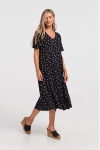 Κοντομάνικο φόρεμα KOYOTE ΓΚ6157 BLACK ΠΟΥΑ Κοντομάνικο φόρεμα KOYOTE ΓΚ6157 BLACK ΠΟΥΑ