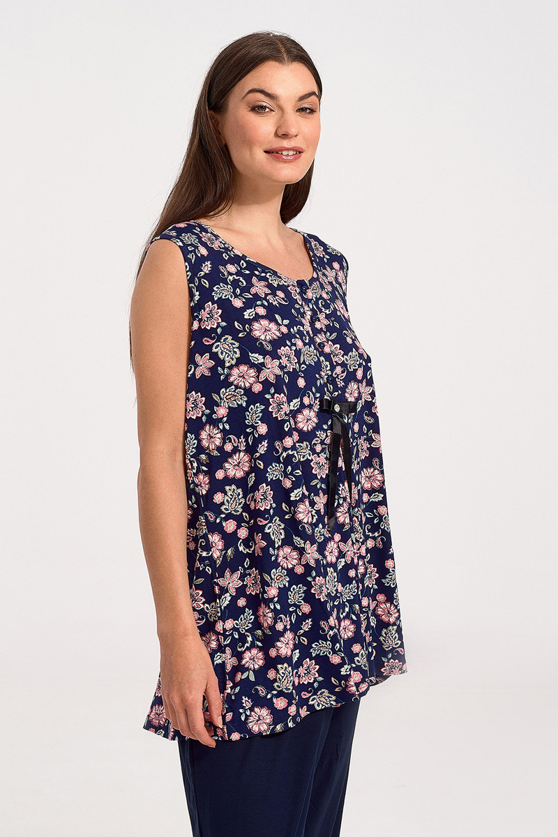 Γυναικεία Πιτζάμα Capri KOYOTE ΚΓ6218 NAVY Γυναικεία Πιτζάμα Capri KOYOTE ΚΓ6218 NAVY