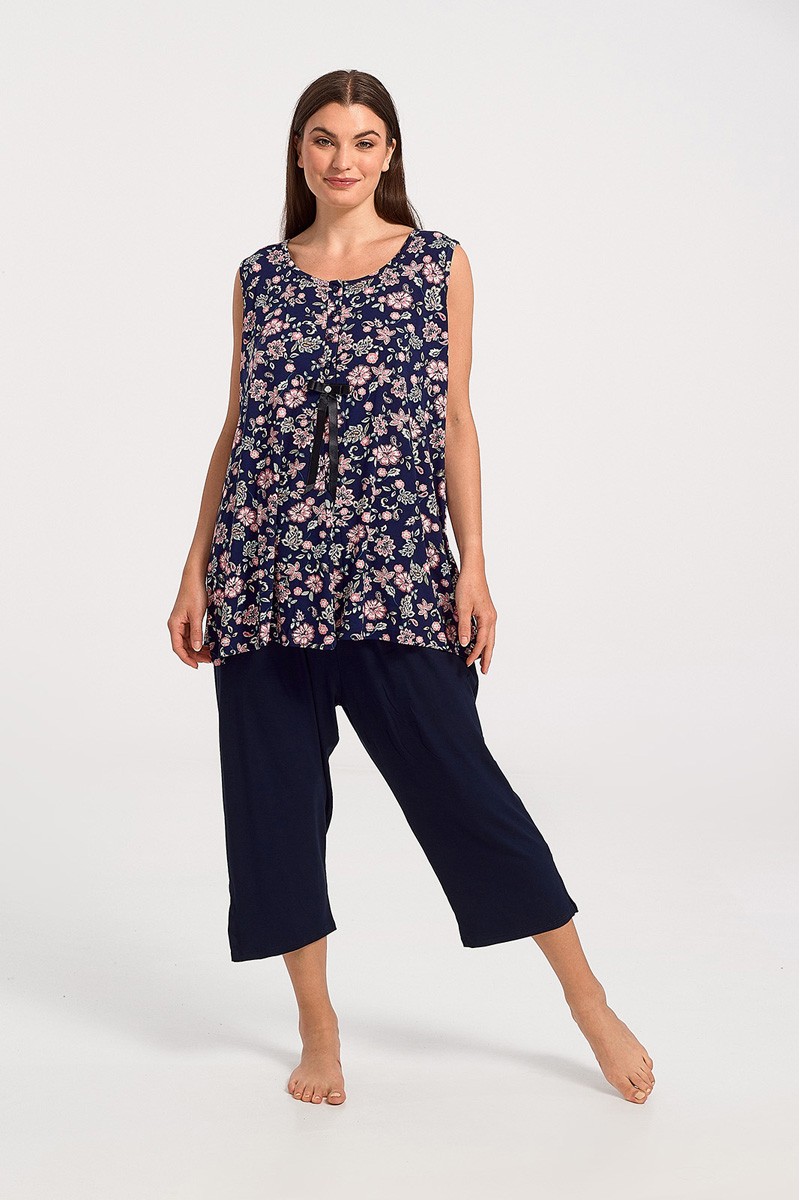 Γυναικεία Πιτζάμα Capri KOYOTE ΚΓ6218 NAVY Γυναικεία Πιτζάμα Capri KOYOTE ΚΓ6218 NAVY