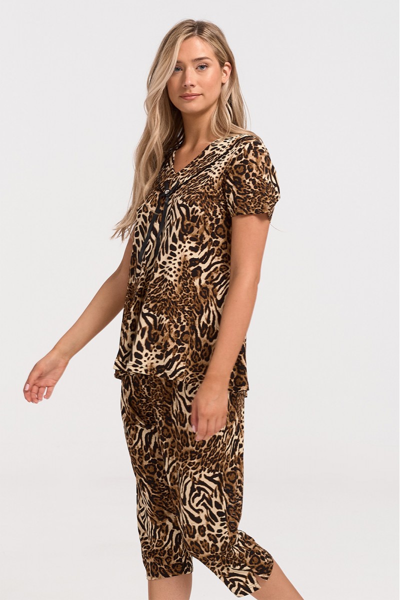Γυναικεία Πιτζάμα Capri KOYOTE ΚΓ6162 LEOPARD