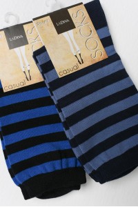 Γυναικείες κάλτσες LA DIVA 2 Pack Blue Ριγέ