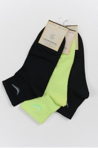 Ημίκοντες κάλτσες LA DIVA 3 Τεμαχίων Black and Green Ημίκοντες κάλτσες LA DIVA 3 Τεμαχίων Black and Green