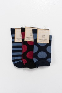 Γυναικείες κάλτσες LADIVA 3 Pack Ριγέ και Πουά