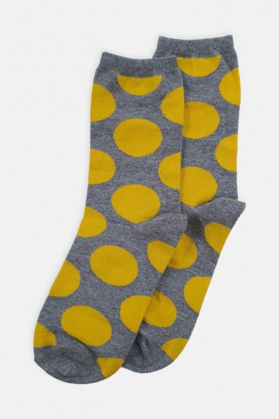 Γυναικείες κάλτσες LA DIVA BIG Πουά Κίτρινο