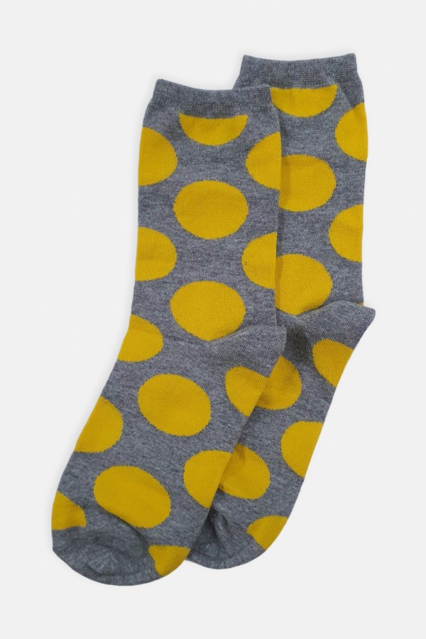 Γυναικείες κάλτσες LA DIVA BIG Πουά Κίτρινο
