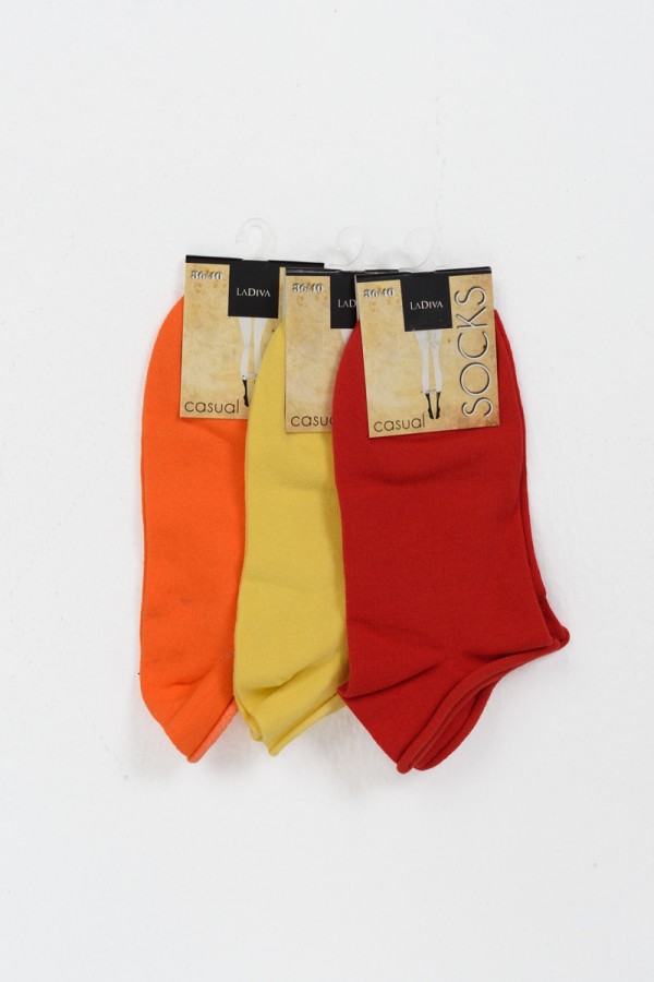 Καλοκαιρινές κάλτσες LA DIVA χωρίς λάστιχο 3 Pack