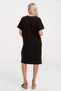 Κλασικό φόρεμα LION Κοντομάνικο 0026 Μαύρο