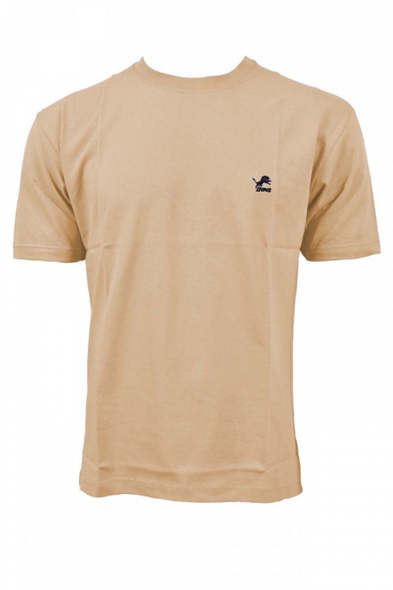 Ανδρικό T-Shirt LION Μονόχρωμη με λαιμουδιά
