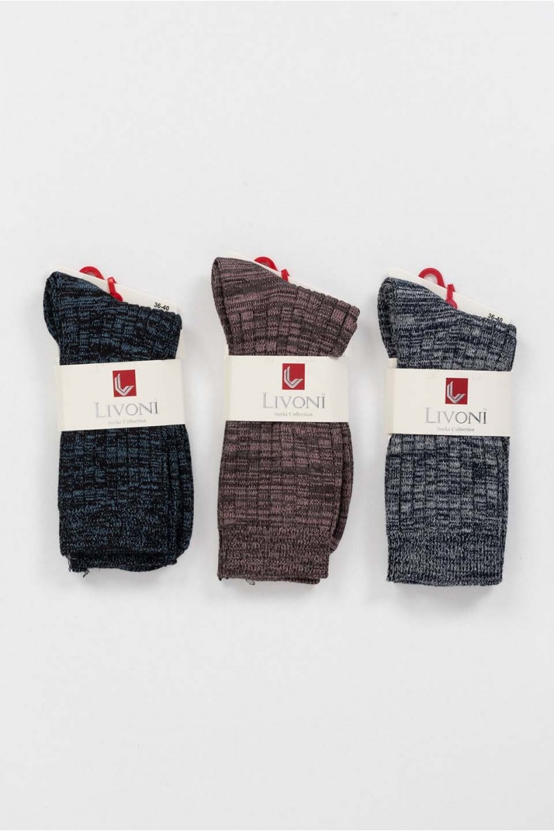 Γυναικείες κάλτσες LIVONI 3 Pack Color 1 Γυναικείες κάλτσες LIVONI 3 Pack Color 1