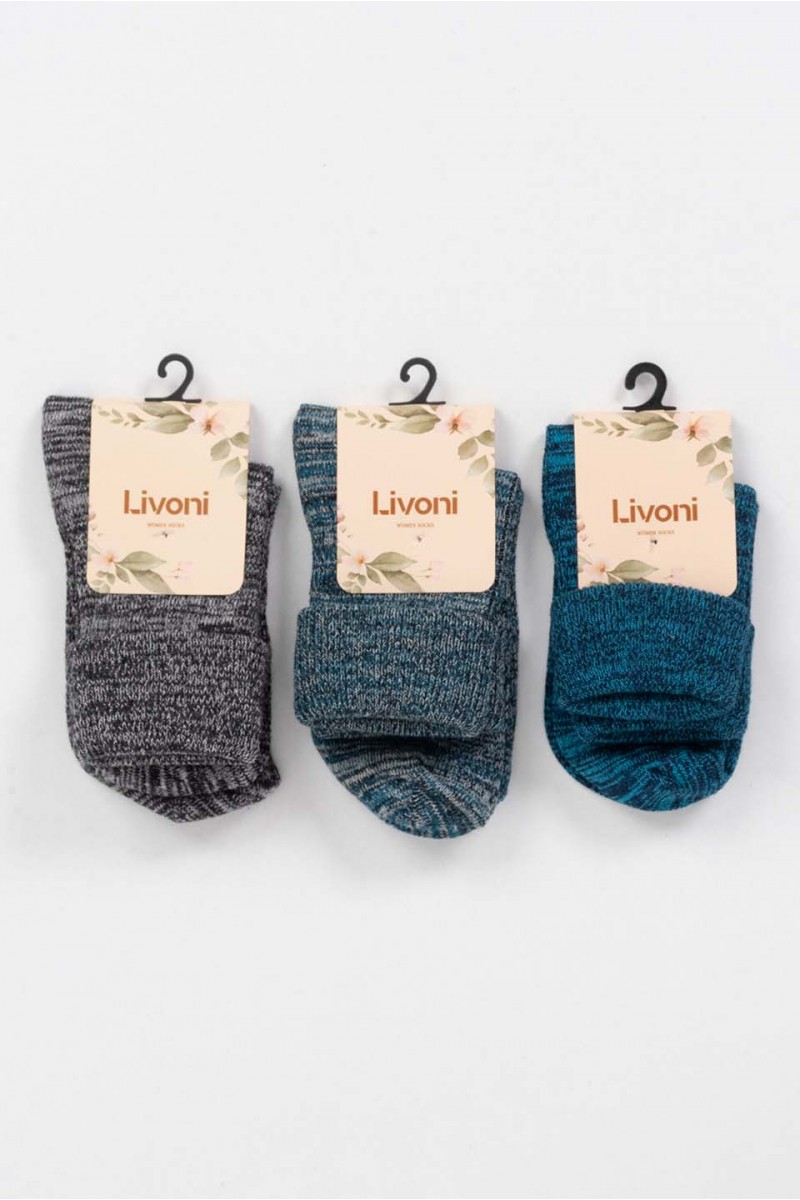 Γυναικείες κάλτσες LIVONI 3 Pack Color LIV201