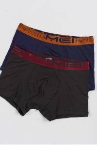 Ανδρικά εσώρουχα Boxers MEI 2 Pack 175 ΜΠΟΡΝΤΟ ΚΙΤΡΙΝΟ