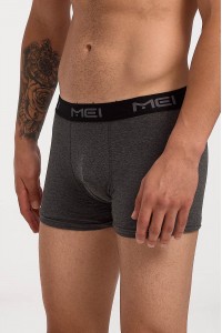 Ανδρικό Boxer MEI 110 2 PACK Black Grey