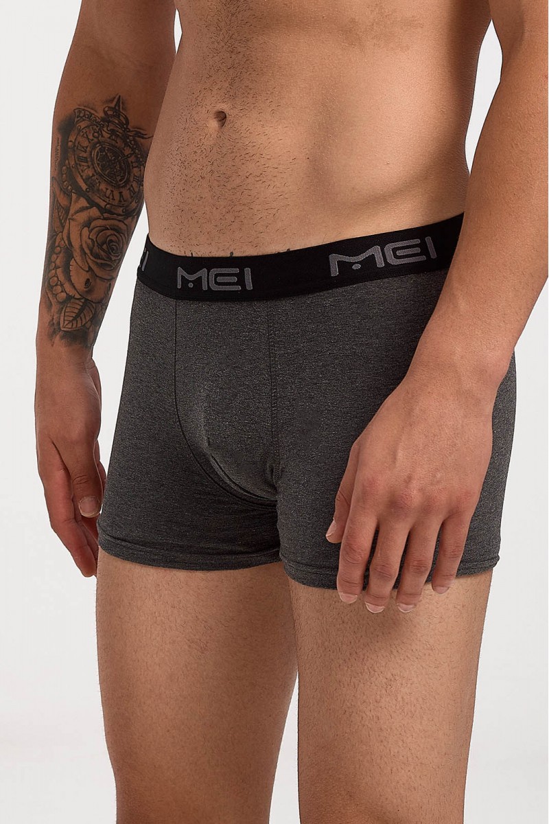 Ανδρικό Boxer MEI 110 2 PACK Black Grey