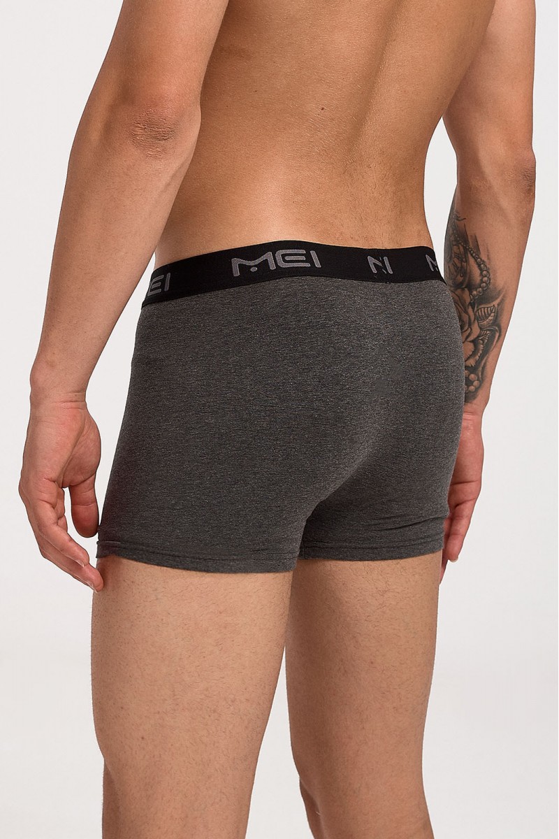 Ανδρικό Boxer MEI 110 2 PACK Black Grey