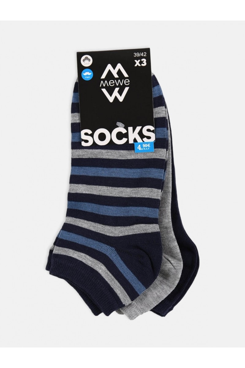 Σοσόνι cotton MEWE SOCKS stripes (3 Τεμάχια) Σοσόνι cotton MEWE SOCKS stripes (3 Τεμάχια)