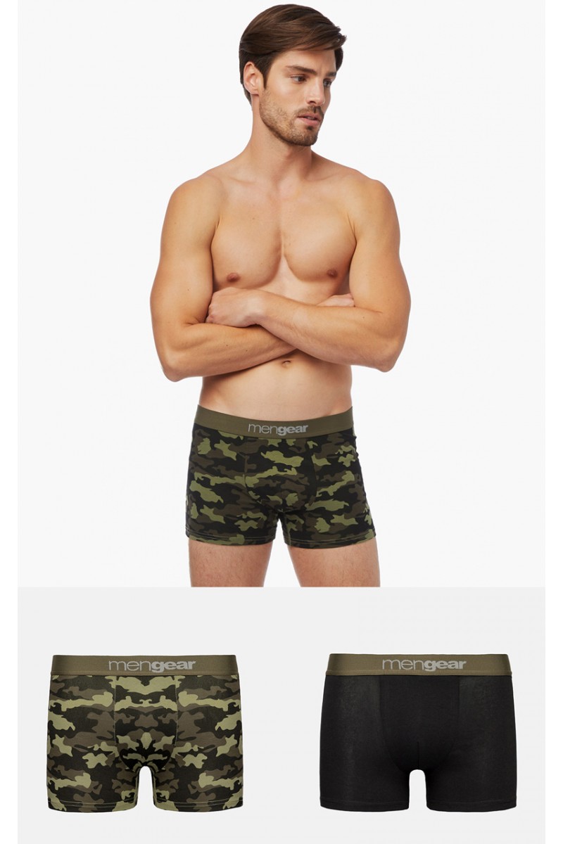 Ανδρικά Boxers MINERVA Men Gear Black Camo 2 Τεμάχια Ανδρικά Boxers MINERVA Men Gear Black Camo 2 Τεμάχια