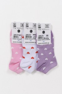Παιδικές κάλτσες κοντές κορίτσι MOUTAKIS 3 Pack 10322
