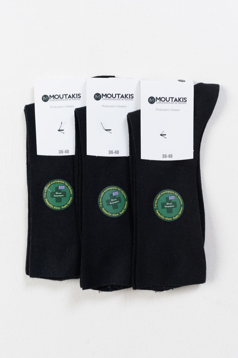 Βαμβακερές κάλτσες Χωρίς Λάστιχο MOUTAKIS 204 3 PACK