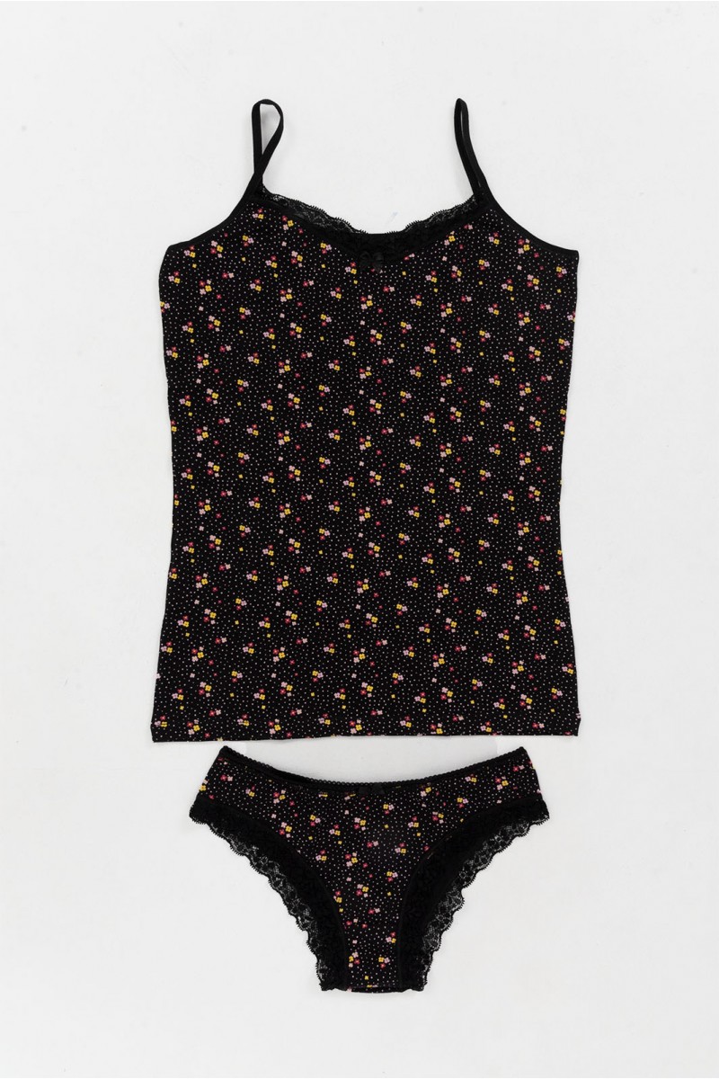 Σετ εσωρούχων NAMALDI 2200 BLACK FLOWERS Σετ εσωρούχων NAMALDI 2200 BLACK FLOWERS