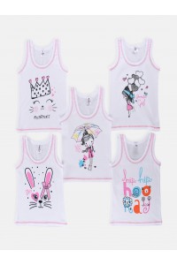 Φανελάκια για κορίτσι τιράντα Trendy 5 Pack Φανελάκια για κορίτσι τιράντα Trendy 5 Pack