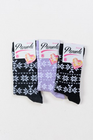 Γυναικείες κάλτσες με σχέδια Pamela 3 Pack 17-009-3