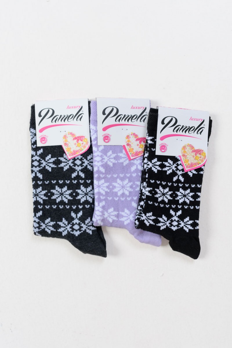 Γυναικείες κάλτσες με σχέδια Pamela 3 Pack 17-009-3