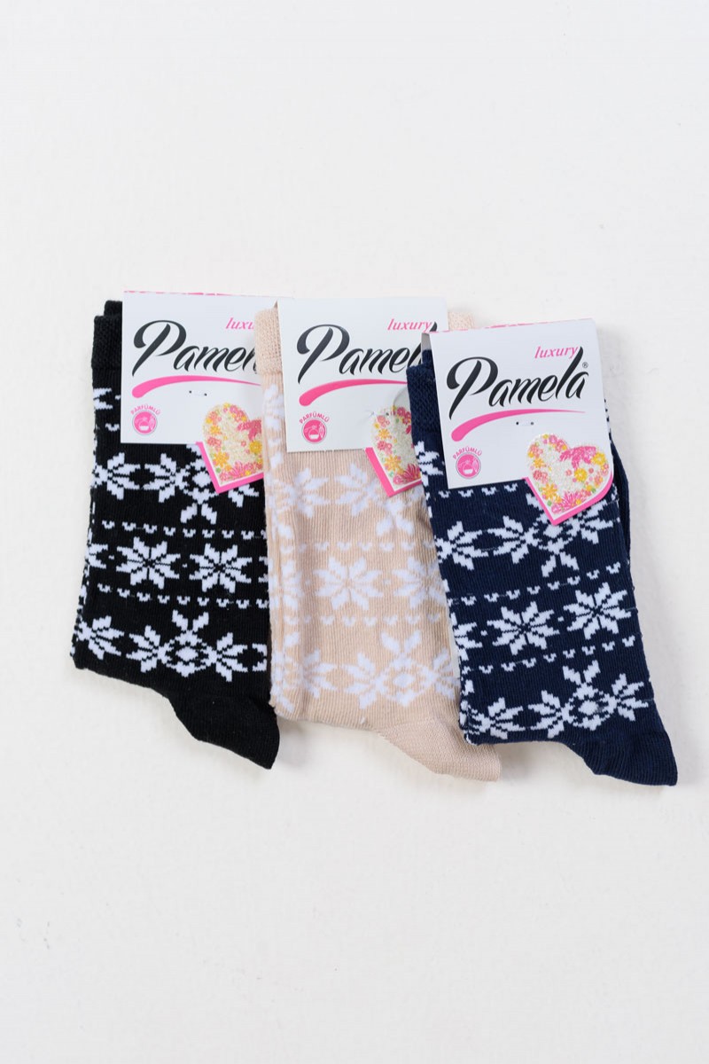 Γυναικείες κάλτσες με σχέδια Pamela 3 Pack 17-009-4