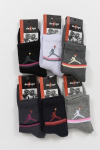 Ημίκοντες μπουρνουζέ κάλτσες DESIGN Jordan 6 Pack