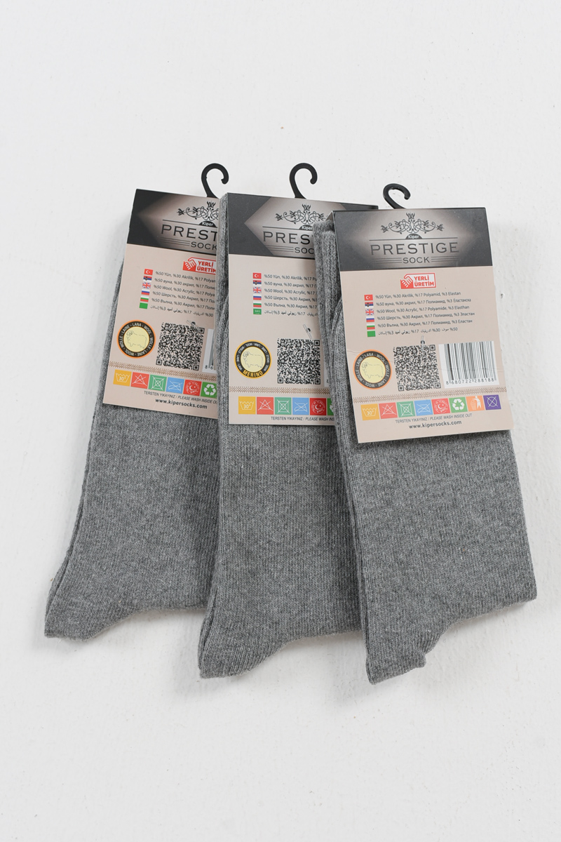 Ισοθερμικές Κάλτσες Casual PRESTIGE 3 PACK GREY Ισοθερμικές Κάλτσες Casual PRESTIGE 3 PACK GREY