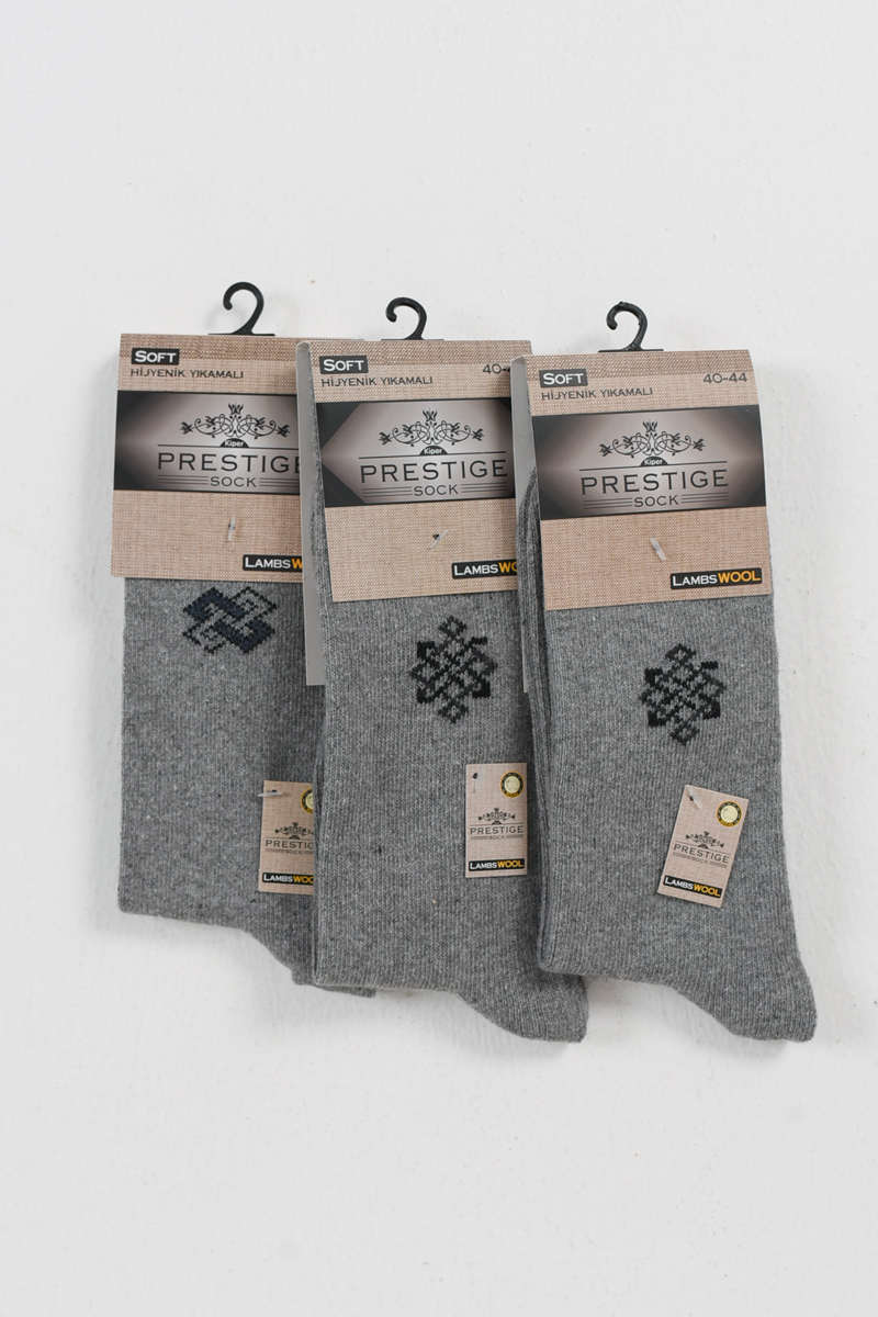 Ισοθερμικές Κάλτσες Casual PRESTIGE 3 PACK GREY Ισοθερμικές Κάλτσες Casual PRESTIGE 3 PACK GREY