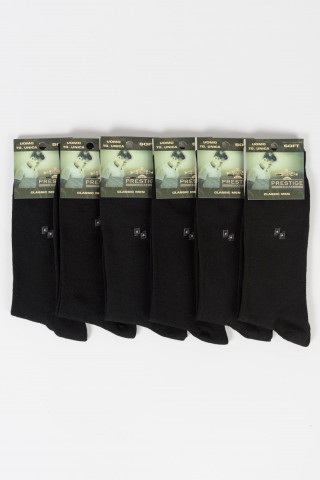 Ανδρικές Κάλτσες PRESTIGE Casual Black 6 Pack
