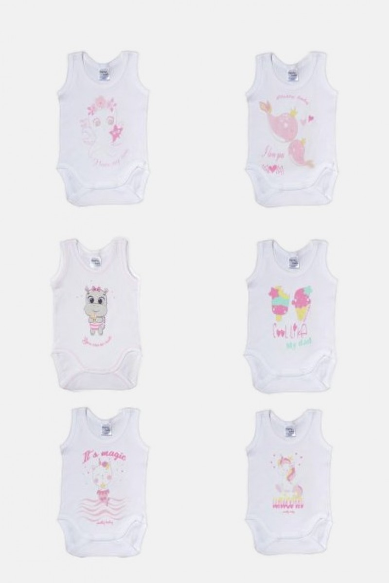 Βρεφικά εσώρουχα Pretty Baby Κορίτσι τιράντα 6 Pack 34817