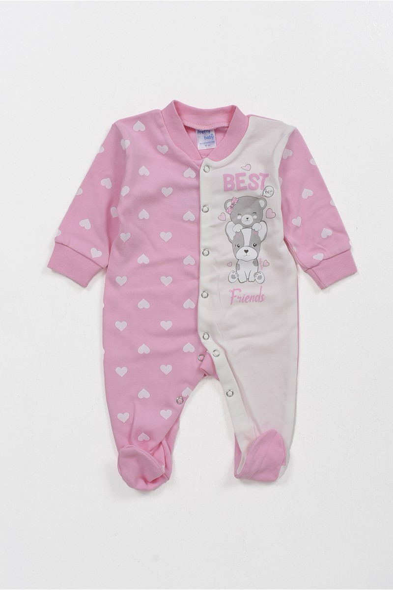 Βρεφικό φορμάκι ίντερλοκ κορίτσι PRETTY BABY 35867 ΡΟΖ Βρεφικό φορμάκι ίντερλοκ κορίτσι PRETTY BABY 35867 ΡΟΖ