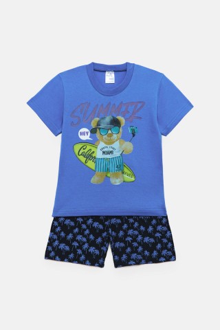 Παιδικές πιτζάμες αγόρι Pretty Baby 65391 Μπλε Ραφ