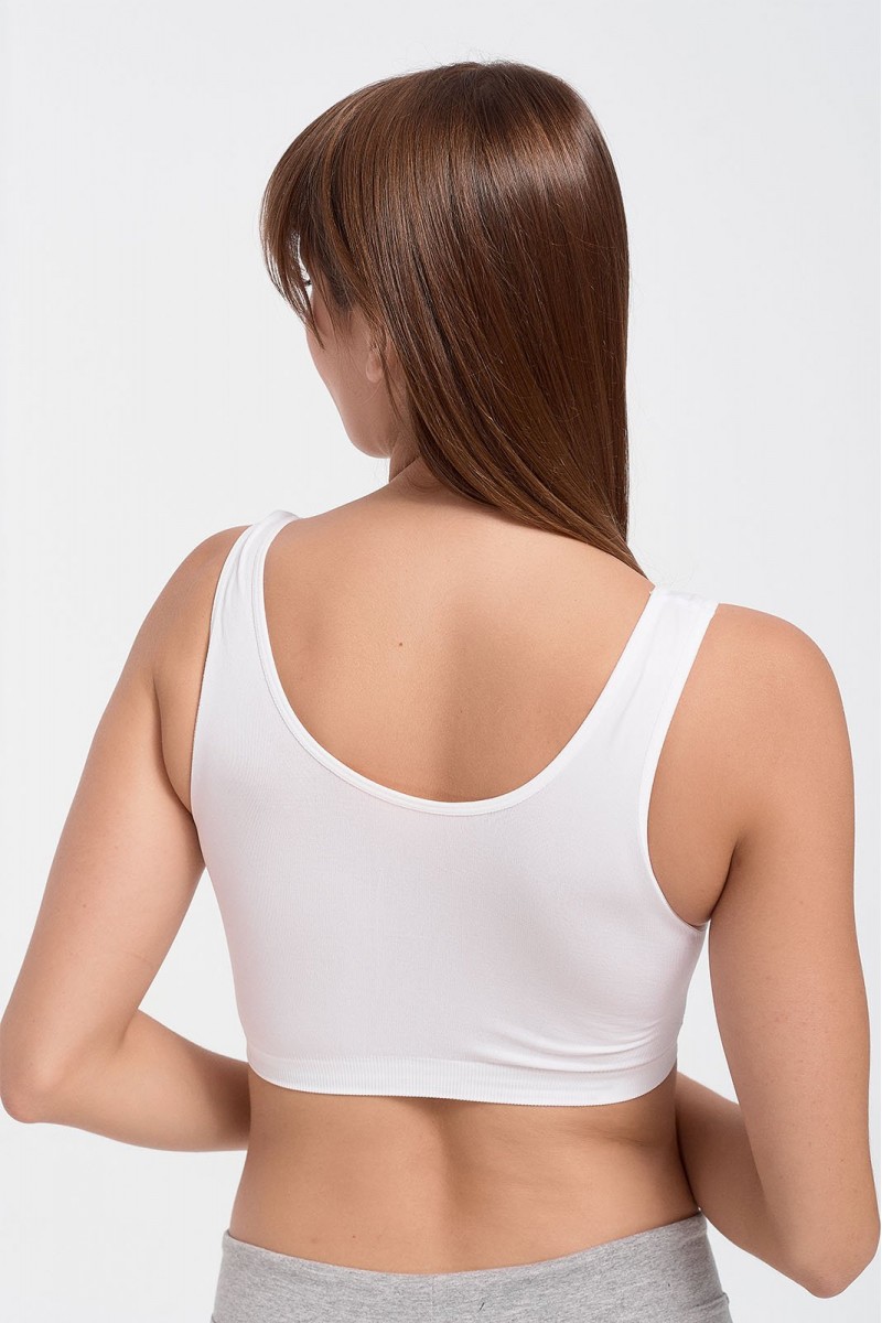 Αθλητικό σουτιέν PRETTY BRA Λευκό Αθλητικό σουτιέν PRETTY BRA Λευκό