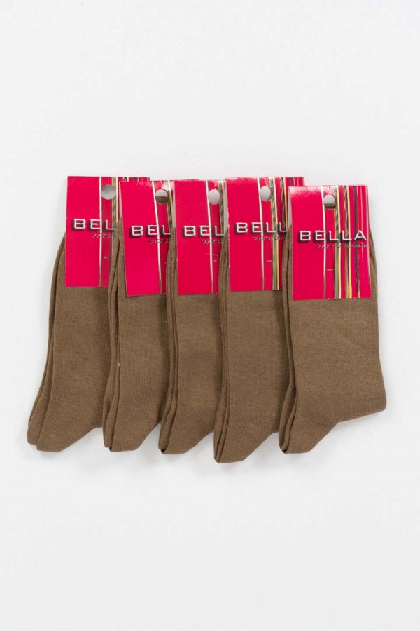 Βαμβακερές γυναικείες κάλτσες BELLA 5 Pack ΣΟΚΟΛΑ