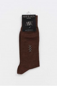 Ανδρικές μάλλινες κάλτσες K Socks Σοκολά 4310 98