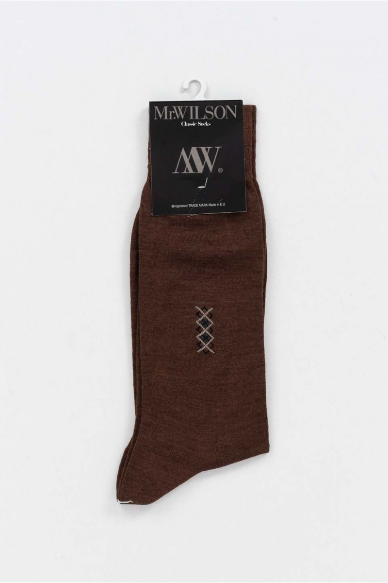 Ανδρικές μάλλινες κάλτσες K Socks Σοκολά 4310 98 Ανδρικές μάλλινες κάλτσες K Socks Σοκολά 4310 98