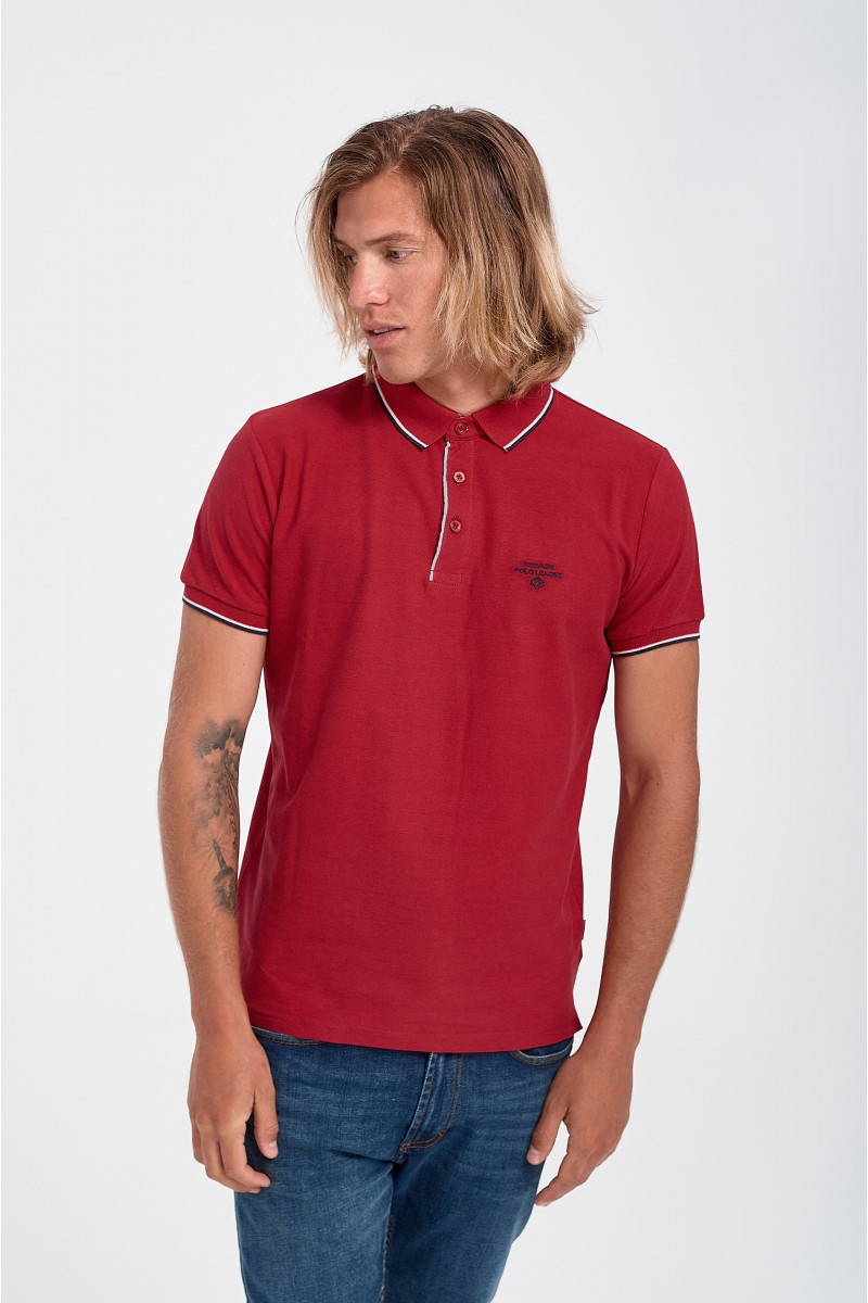 Ανδρική μπλούζα Polo Pique REBASE Deep Red Καλοκαίρι 2020 Ανδρική μπλούζα Polo Pique REBASE Deep Red Καλοκαίρι 2020